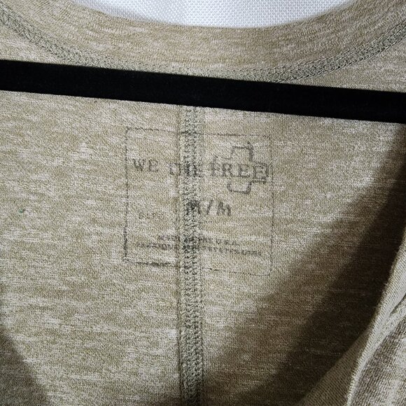 We The Free Anthropologie Tan Slouchy Button Dress Women's (Size M) - Picture 3 of 6